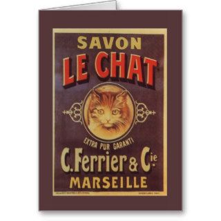 Savon Le Chat Vintage Cat Cards