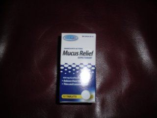 Immediate Acting Mucus relief, Expectorant, 400 mg Guaifenesin, 15 tablets Health & Personal Care