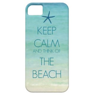 KEEP CALM AND THINK OF THE BEACH PHOTO DESIGN CASE FOR iPhone 5/5S
