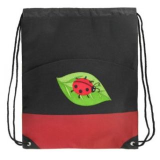 Cute Ladybugs Drawstring Bag Backpack Red Draw String Back Pack Bag Clothing