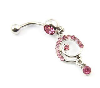 316L Surgical Steel 14 Guage Eddy Dangle Fashion Navel Belly Bar Ring Barbell Body Jewelry Jewelry