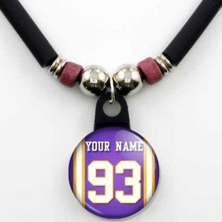 Minnesota Vikings Jersey Necklace Personalized with Your Name and Number Personalized Football Jewelry