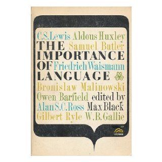 The Importance of Language max black Books