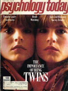 Psychology Today Magazine (The Importance of Being Twins, Timothy Leary Flashbacks, Brain Watching, Love and Romance Survey Results/ VOLUME 17, NO. 7) [Single Issue] July 1983  Other Products  