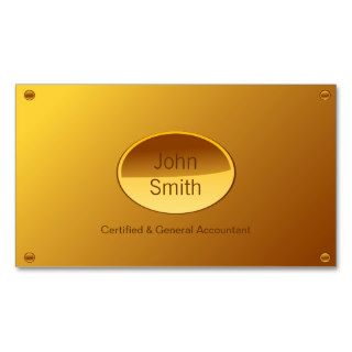 Gold Plated Accounting/Bookkeeping business card
