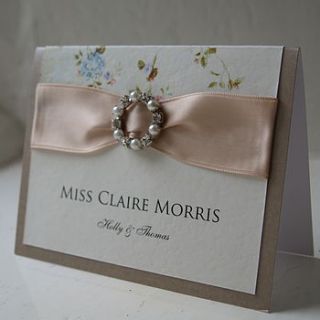 vintage inspired place card by chandler invitations