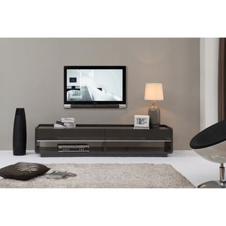 Modena Grey/ black 2 drawer Modern TV Stand Entertainment Centers