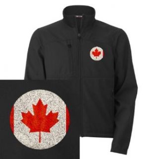 Artsmith, Inc. Men's Embroidered Jacket Canadian Flag Grunge Clothing