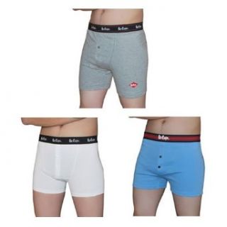 3 PACK Mens Lee Cooper Button Fly Boxer Trunks / Underwear Briefs (Size L) at  Mens Clothing store