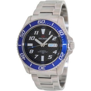 Precimax Men's Aqua Classic Automatic PX13222 Silver Stainless Steel Black Dial Automatic Watch Precimax Men's More Brands Watches