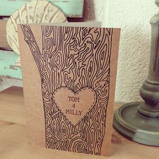 personalised tree trunk print by claire close