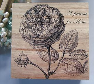 personalised rose trinket box by seahorse