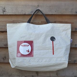 recycled sailcloth shopper bag by the reefer sail company