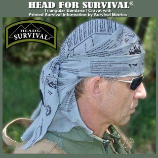 Head for Survival Triangular Bandana / Cravat with Survival Information   TACTICAL Sports & Outdoors