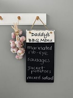 personalised wooden chalkboard by potting shed designs