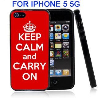 IP5 Red Keep Calm and Carry On Iphone5 5G Case Cover Cell Phones & Accessories