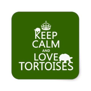 Keep Calm and Love Tortoises (any color) Sticker
