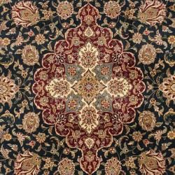 Asian Hand knotted Royal Kerman Navy and Red Wool Rug (6' x 9') Safavieh 5x8   6x9 Rugs