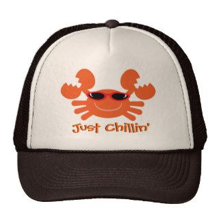 Just Chillin' Crab With Sunglasses Trucker Hats