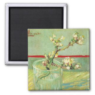 Van Gogh Almond Blossom Branches in a Glass (F392) Fridge Magnet