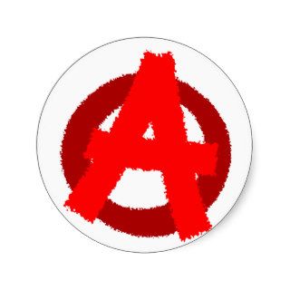 Symbol anarchy anarchy round sticker