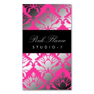311 Damask Shimmer Pink Flame Business Cards
