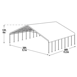ShelterLogic Ultra Max 30Ft.W Industrial Canopy — 40ft.L x 30ft.W x 13ft.H, 2 3/8in. Frame, 14-Leg, Model# 27773  Ultra Max   2 3/8in. Dia. Frame Canopies