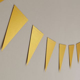 shimmer gold paper bunting by funky frills uk