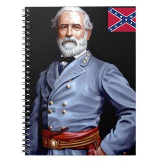 Civil War   General Robert E. Lee Confederate Flag Spiral Note Book