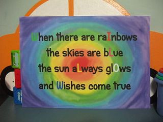 custom personalised kids art rainbows verse by the great green trading company