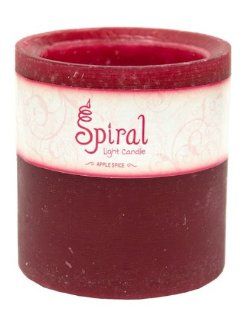 APPLE SPICE Spiral Light Scented Candle   3 x 3 Inch   Spiral Wick Candle