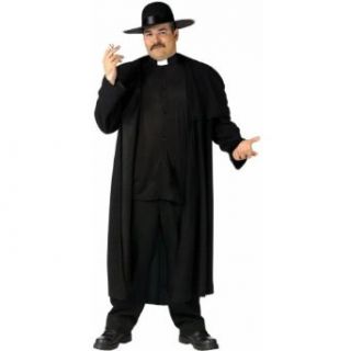 Deluxe Priest Costume   Plus Size   Chest Size 48 53 Clothing