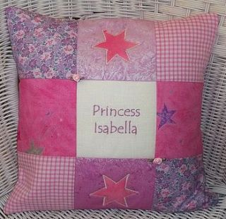 personalised princess cushion by tuppenny house designs