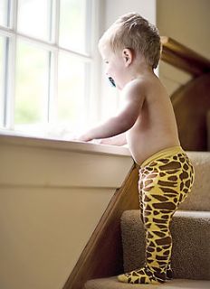 baby giraffe print tights by diddywear