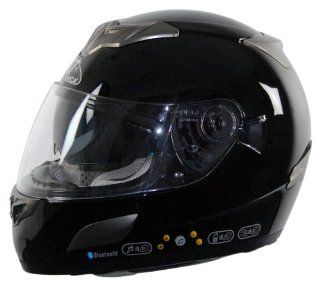 Vega V Tune Bluetooth Full Face Helmet (Gloss Black, XX Large) Automotive