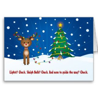 Cute, Funny Rudolph Christmas Card