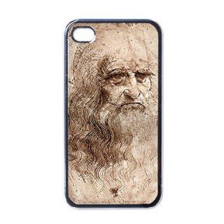Leonardo Davinci Apple RUBBER iPhone 4 or 4s Case / Cover Verizon or At&T Phone Great Gift Idea Cell Phones & Accessories