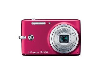 GE E1450W RD 14.1MP Digital Camera with 5X Optical Zoom and 2.7 Inch LCD with Auto Brightness (Red)  Point And Shoot Digital Cameras  Camera & Photo