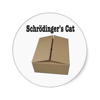Schrodinger's Cat Box Round Sticker