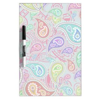 Paisley Pattern Girly Pink Teal Retro Floral Swirl Dry Erase Boards