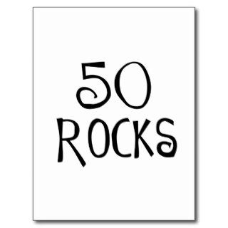 50th birthday gifts, 50 ROCKS Post Card
