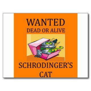 schrodinger's cat joke post cards