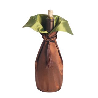 Two Tone Polyester Wine Bottle Dresses (Set of 3) Table Linens