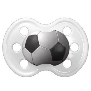 SOCCER BALL VECTOR ICON GRAPHICS BLACK WHITE SPORT PACIFIERS