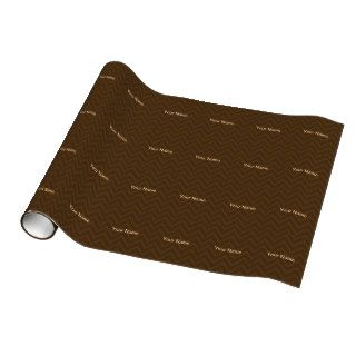 Chevron Zig Zag Shades of Brown Wrapping Paper