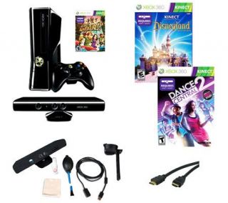 Xbox 360 250GB Kinect Bundle with 3 Games & Accessories —