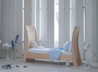 arcadia modern sleigh cot bed by bambizi