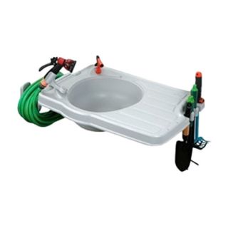 Outdoor Sink with Large Work Space and Hose Reel