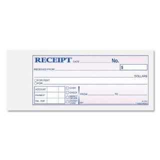 Receipt Book, 2 3/4 x 7 3/16, Three Part Carbonless, 50 Forms 