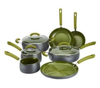 Earthpan Hard Anodized 10 pc. Cookware Set w/Nonstick Color Interior —